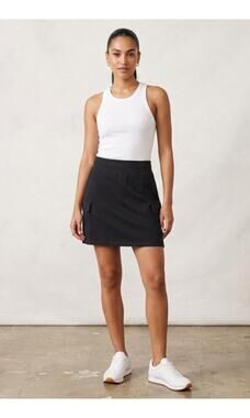 Calvin Klein Performance Black Cotton Blend Cargo Athletic Skirt M Golf Tennis